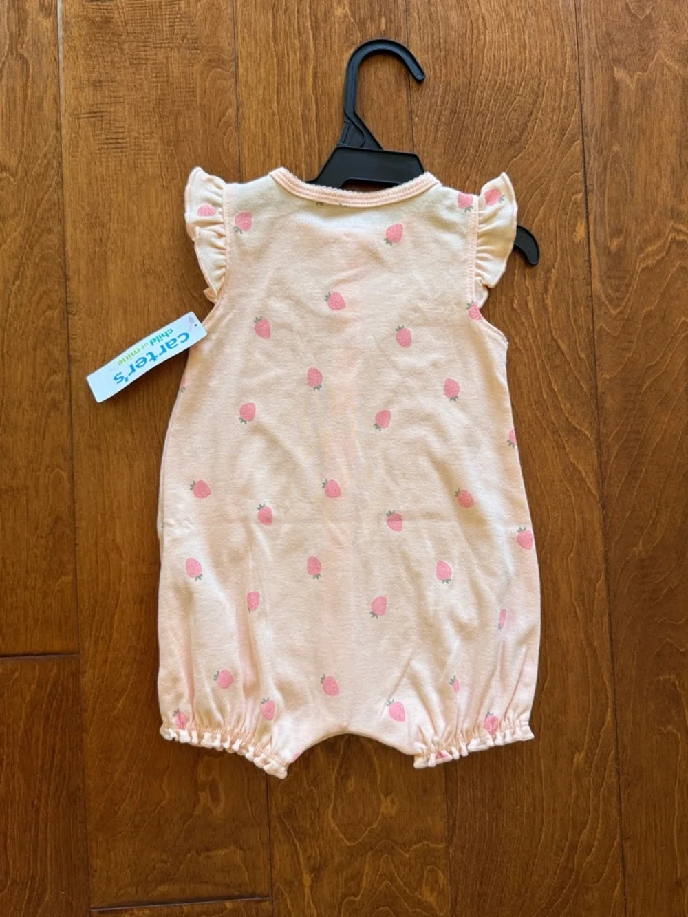 NWT 24months Carter's Peach Strawberry Bubble Romper